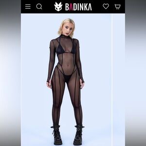 Bad Inka After Dark Mesh Catsuit Medium for festivals and burning man